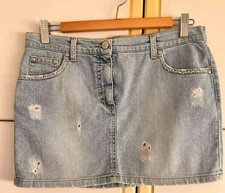 Vintage Denim Mini Skirt Blugirl Blumarine Jeans, 40IT.