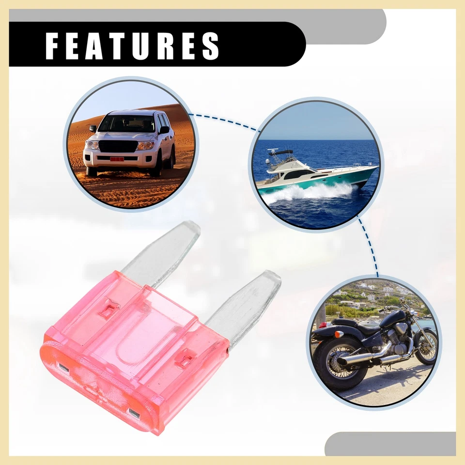 50 Piezas Mini 4AMP APM/ATM Coche Fusible Hoja Estilo Fusible Protección contra Cortocircuitos Nuevo Foto 4 de 4