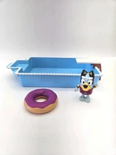 Bluey Pool Time Fun Playset Bluey figure Swim Suit Donut Tube Pool Diving Board