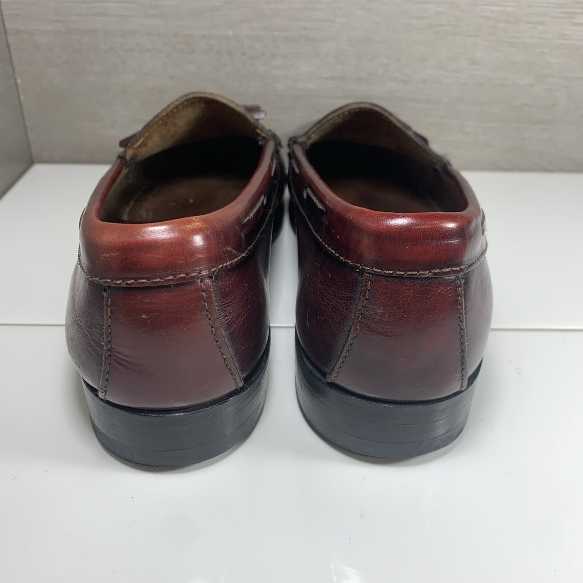 G.H. Bass Weejuns Jeremy Kiltie Loafer Dress Shoe Men 10 D Burgundy Slip Tassels G.H. Bass Weejuns Tassels Men main image 4