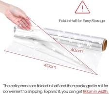 Clear Cellophane Wrap Roll 2.5 Mil Thick Crystal Clear Gifts, Baskets, Arts & Crafts, Treats - View #5