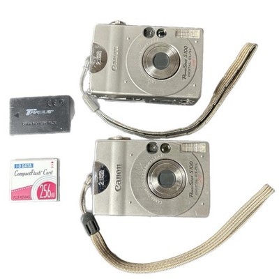 Lot Of 2 Canon Digital Camera PowerShot 2.1MP S100 Digital Elph PC1001 FOR PARTS