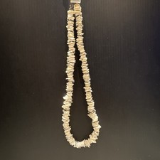 Vintage Puka Shell Necklace 17 inch Authentic Chip Beaded Strand Necklace Hawaii