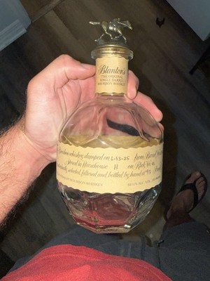 Blanton's Kentucky Bourbon Whiskey Bottle with Topper Horse Letter N