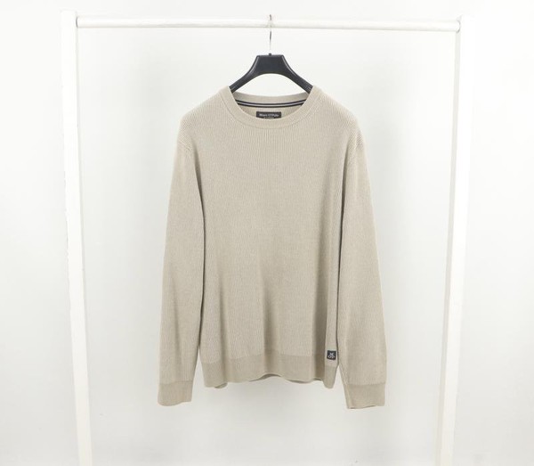 Men Marc O'Polo Sweater Beige Cotton 42 / XL / 50