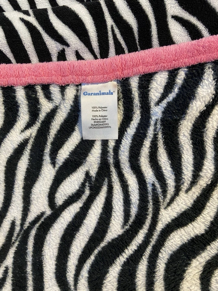 Manta bebé Garanimals Sunny Safari estampado cebra rosa ribete Lovey 30 x 40" Foto 2 de 2
