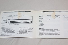Nintendo NES Astyanax Instruction Manual ONLY