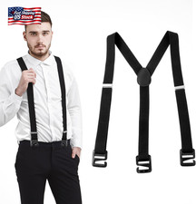Big and Tall Suspenders - Black Suspenders for Men'S Jeans  Pants
