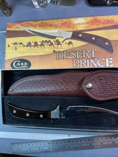 Case XX USA Desert Prince 6” Knife With Original Leather Sheath & Box Used