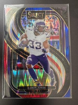 2024 Panini Select #102 Aaron Jones Red & Blue Prizm Shock