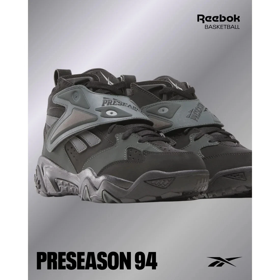 新品未使用保管品 Reebok リーボック シンガード レガース Reebok Preseason 94 Retro Black/Black/Grey for Sale | Authenticity