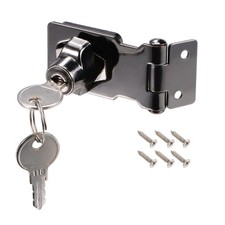 2.5 inch Keyed Hasp Locks Zinc Alloy Twist Knob Keyed Locking Hasp with Screws