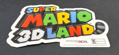 Super Mario 3D Land Nintendo 3DS Promo Store Display Sticker - LOGO