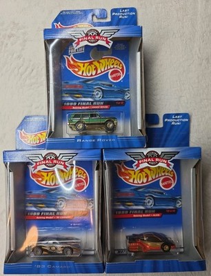 Hot Wheels Final Run Lot Of 3 1998 #1 Range Rover #8 Camaro #12 Alien