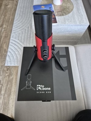 the t.bone SC500 USB Tischmikrofon freistehend, USB, Rot/Schwarz