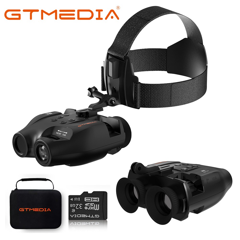 Goggles 1080p 7 Level Infrared Head Mounted Binoculars Rechargeable