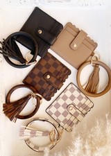 Keychain Wallet, Wristlet, Bangle, Bracelet, ID Card Holder, Purse, Key Chain