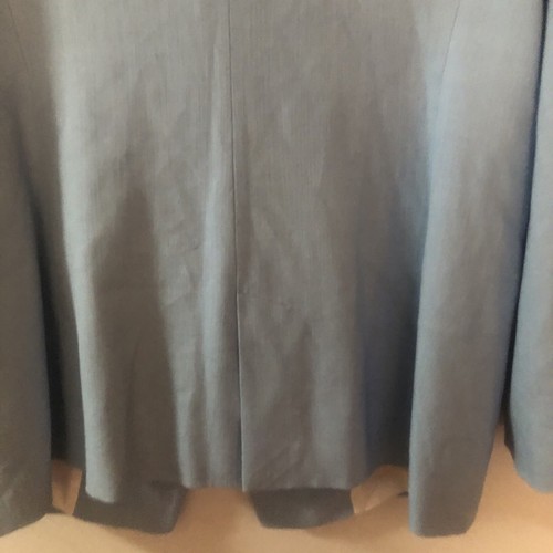 Zara Med Blue Lined Double Breasted Viscose Linen Blazer Size L NWT - Picture 7 of 8