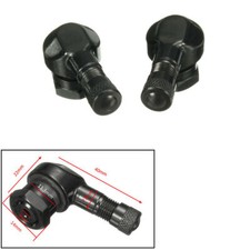 2 Piezas Negro CNC Aluminio Motocicleta Moto Llanta Rueda Neumático 11.3mm Vástagos de Válvula