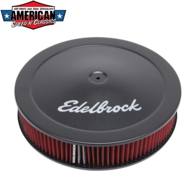 Luftfilter 14x3'' Edelbrock Pro Flow Serie Schwarz 15,9mm Abgesenkt 1225