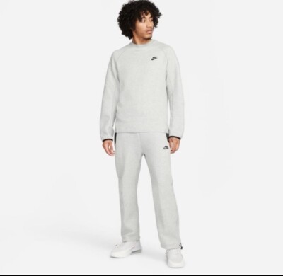 トップス NIKE Tech Fleece Crew Sweatshirt Grey Nike Mens Sportswear Tech Fleece Crew Sweatshirt Large Dark