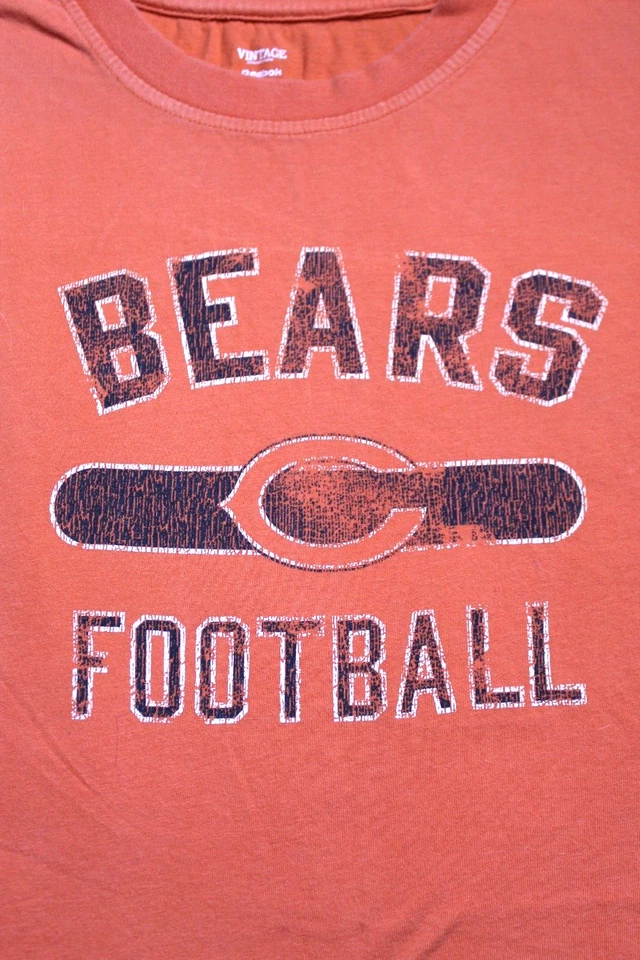 芝加哥熊 TEE 衬衫儿童尺寸 L 仿旧图形橄榄球短袖 — 第 2/4 张图片