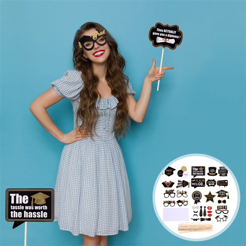 30pcs Congratulations Photo Booth Props Class Of 2020 Photo Booth Props