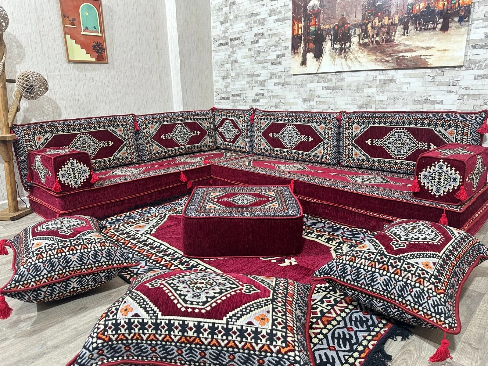 Oriental Sofa, Seating Area, Oriental Seating Area Set, Arabic Corner Majlis