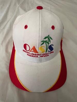 帽子 90's OASIS baseball cap Vintage 1990's Oasis Casino Resort Flames Baseball Hat Cap