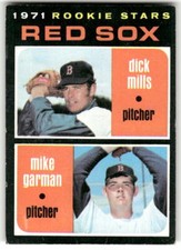 1971 Topps #512 Red Sox 1971 Rookie Stars (Dick Mills / Mike Garman)- POOR