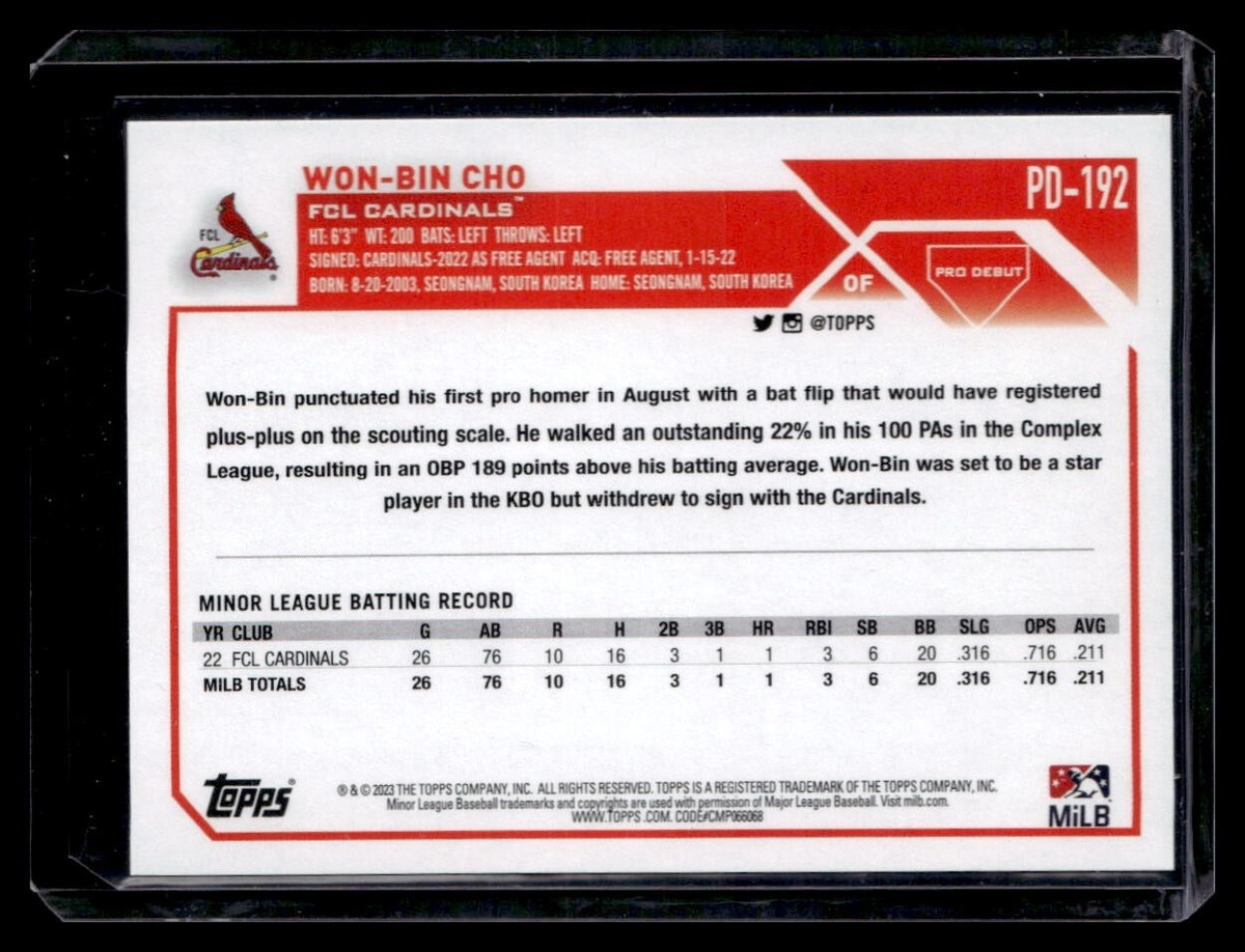 スポーツ選手 TOPPS PRO DEBUT 2021 Topps Pro Debut #PDC-198 Alex Santos Chrome Gold
