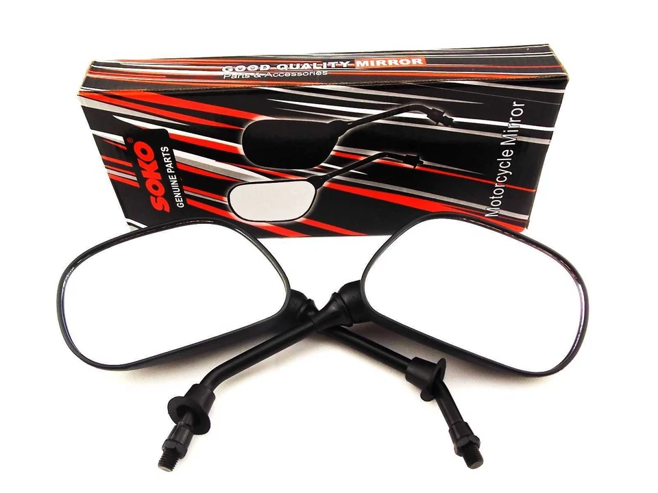 SUZUKI TS75 75-77 BLACK OVAL SOKO REAR VIEW MIRRORS - Изображение 3 из 4