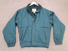 Vintage WOOLRICH Men s Full-Zip Fleece-Lined Nylon Bomber Jacket M Green