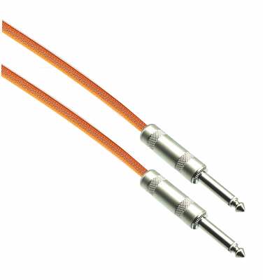 NEON ORANGE Designer Series Guitar Cables - 1/4'' Straight to Straight