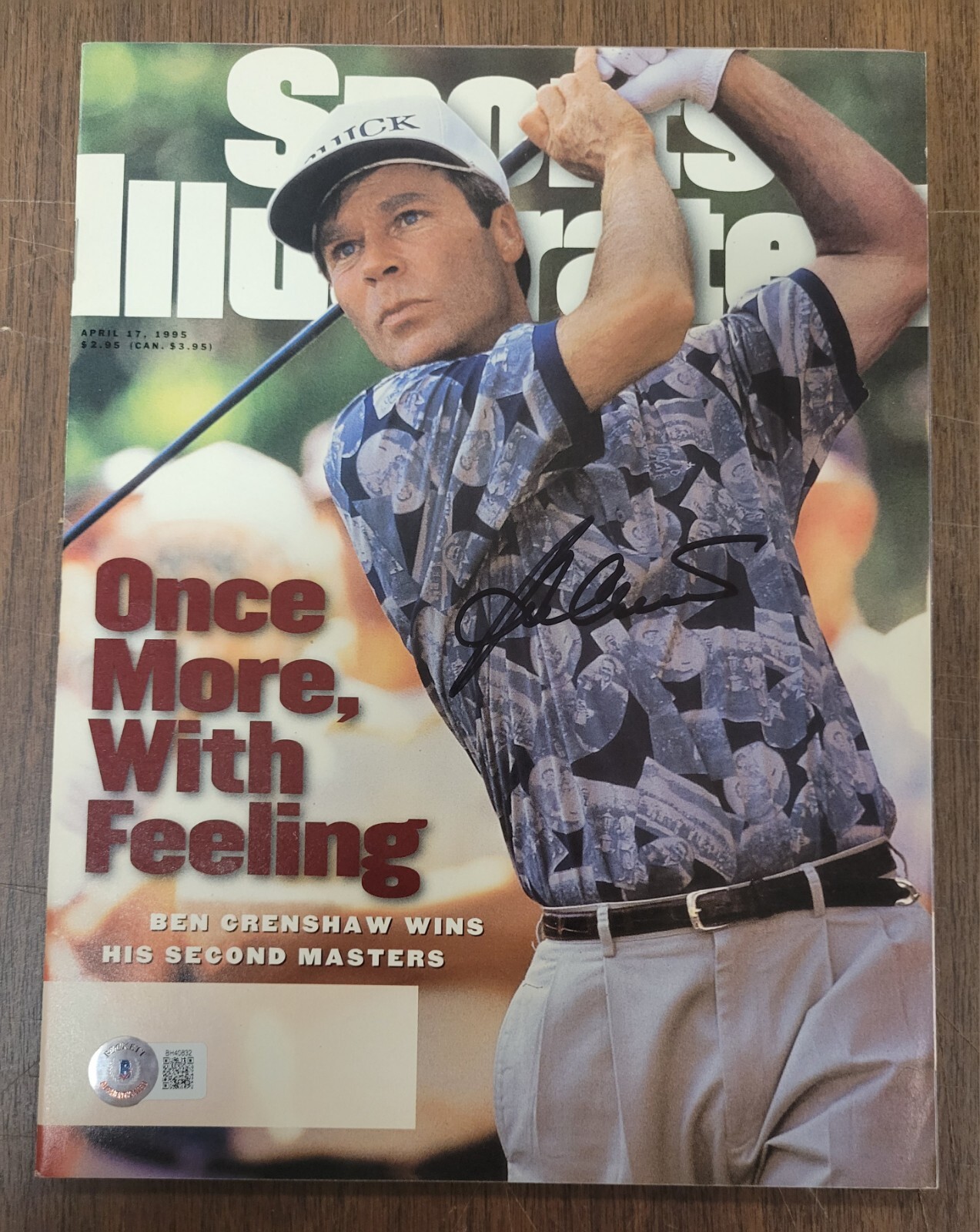 Ben Crenshaw Autographed Signed Sports Illustrated 4/17/95 Beckett Masters Golf Longhorns 