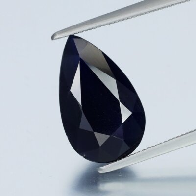 Rich Royal! Deep Blue Color 5.28Ct.Pear Natural Sapphire Gemstone Heated Madagas