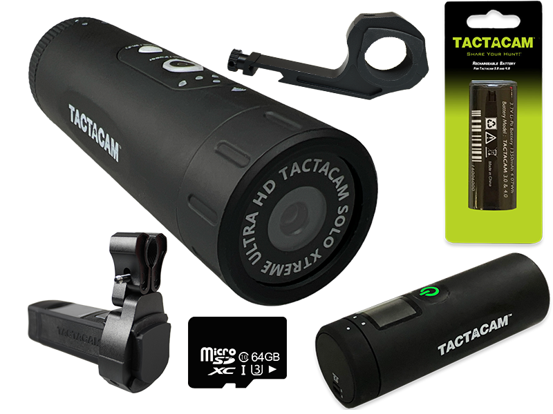 Tactacam Solo Xtreme Camera w/Battery, Clamp, Remote, Underscope & Free