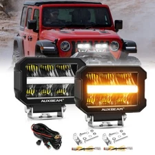 AUXBEAM 4.5" LED Work Light Bar Spot Pods Fog Lamp Offroad Driving Truck SUV DRL