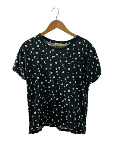 SAINT LAURENT/T-shirt/M/Cotton/Black/Allover pattern SAINT LAURENT/T-shirt/M/Cotton/Black/Allover pattern