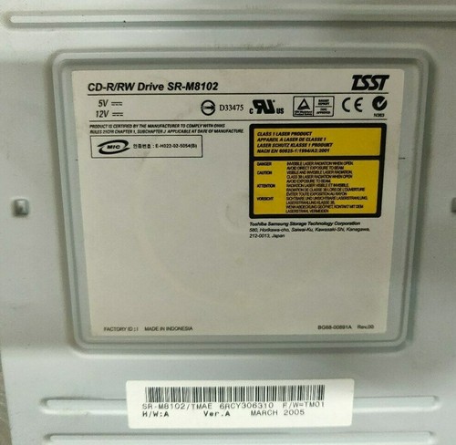 Toshiba ISST SR-M8102 52x32x52x IDE Internal CD-R/RW Drive - Picture 2 of 2