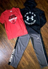 Under Armour Hooded Long Sleeve Shirt  Sweat Pants Boys YMD Lot
