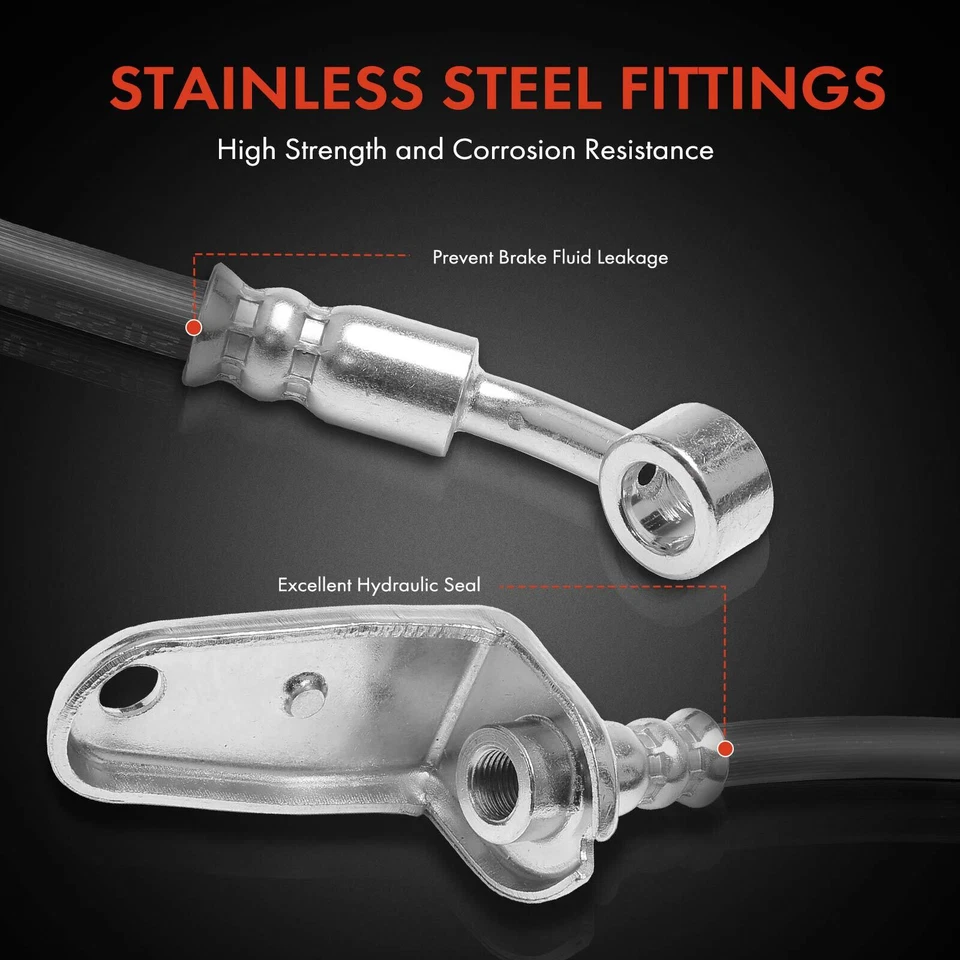 2x Manguera hidráulica de freno para Honda Civic 2006-2011 Acura CSX 2006-2007 parte trasera Foto 4 de 4