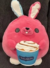 Snackles Britney Cinnabon Rabbit Super Sized 14" Plush by ZURU Pink
