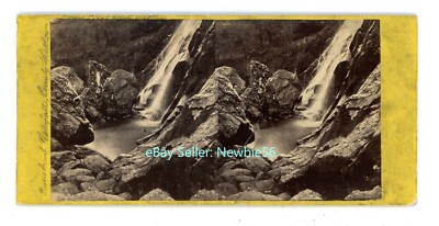 Ireland - POWERS COURT WATERFALL IN COUNTY WICKLOW - E&HT Anthony Stereoview