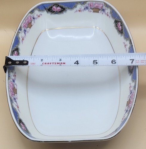 Vintage Edelstein Bavaria Oval Serving Bowl 9 3/4" Pink Flowers - Picture 6 of 14