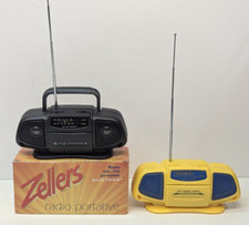 Suntone Mini Boombox AM/FM Radio Black Yellow Zellers 2pc