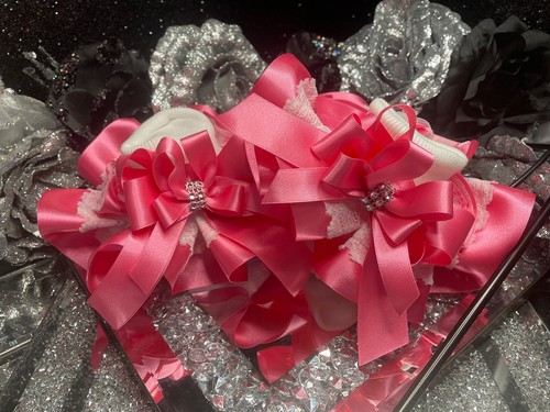 Handmade Girls Frilly Tutu Ruffle Ankle Baby Girls Diamante Stack Bow Socks ❤️ - Picture 3 of 70