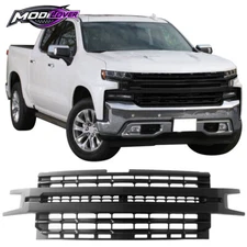 Fits 19-21 Chevy Silverado 1500 Front Bumper Hood Mesh Grille Matte Black