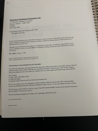 QNX Books X 3 Operating System Binder - Operating System & WATCOM C User Guide - Picture 11 of 18