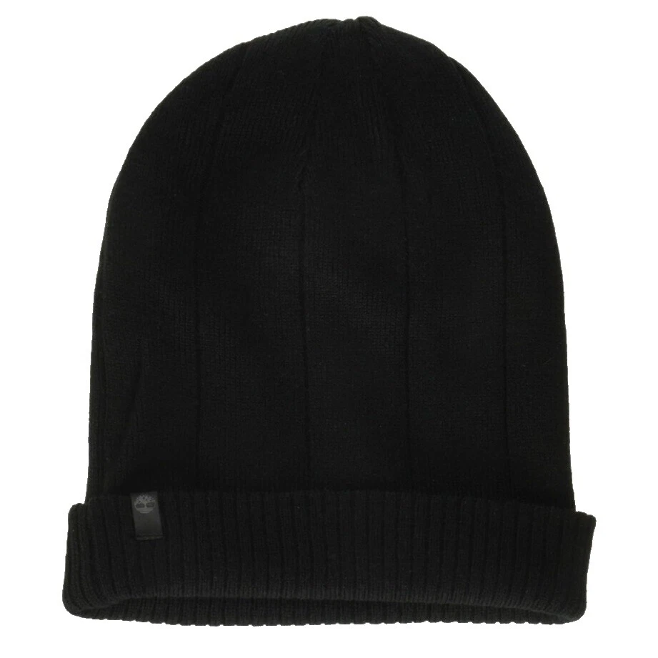 Black Leather Beanie Hats for Men